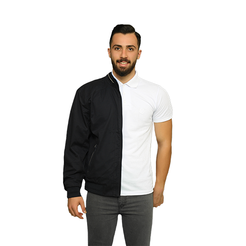 کاپشن یقه دار ساده