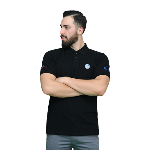 تی شرت یقه دار سه دکمه پلی استر